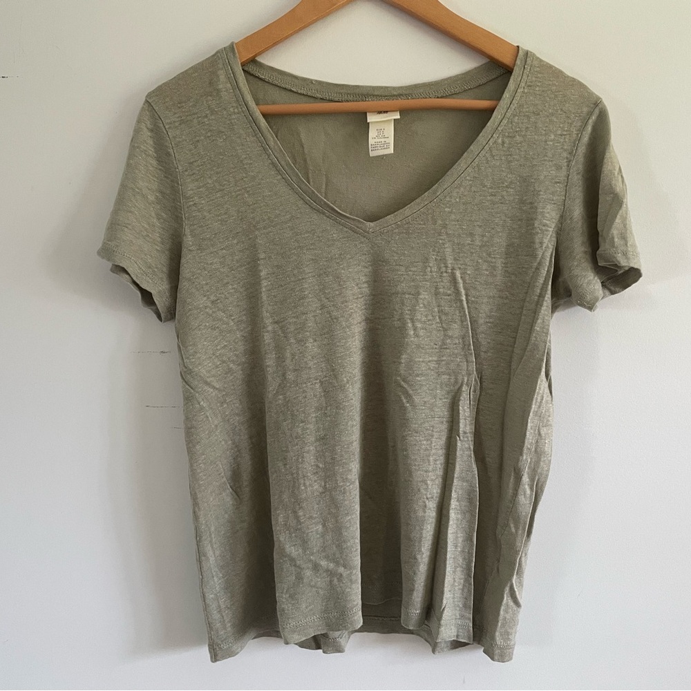 H&M Green Fitted Short Sleeve Tee